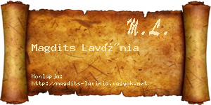 Magdits Lavínia névjegykártya